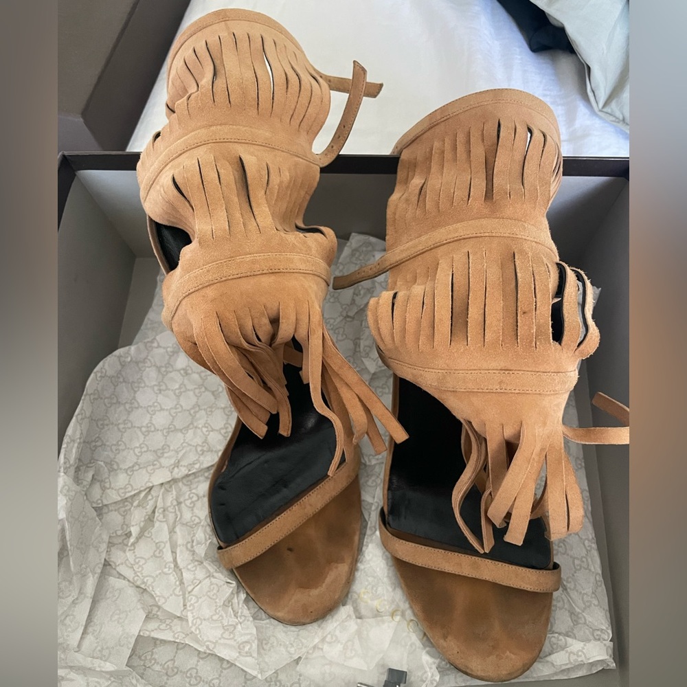 Gucci sandal heels.